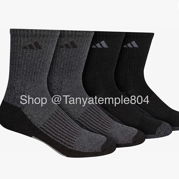 adidas Other - Socks by Adidas Mens 4 Pair Performance High Quarter Length Fits Size 6-12